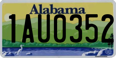 AL license plate 1AU0352