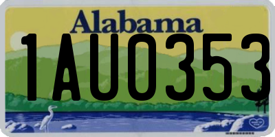 AL license plate 1AU0353