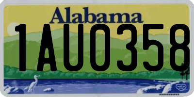 AL license plate 1AU0358