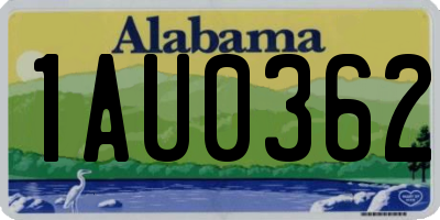 AL license plate 1AU0362