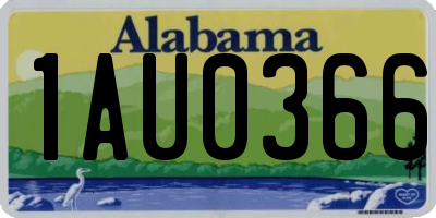 AL license plate 1AU0366