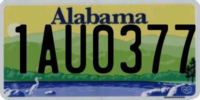 AL license plate 1AU0377