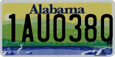 AL license plate 1AU0380