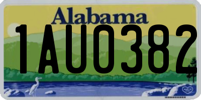 AL license plate 1AU0382