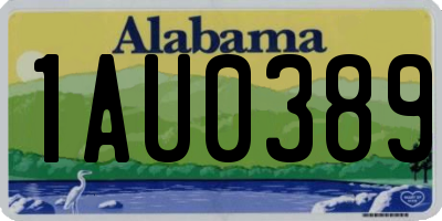 AL license plate 1AU0389