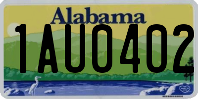 AL license plate 1AU0402