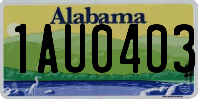 AL license plate 1AU0403