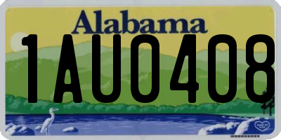 AL license plate 1AU0408