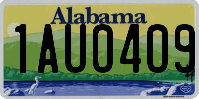 AL license plate 1AU0409