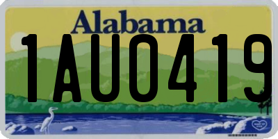 AL license plate 1AU0419