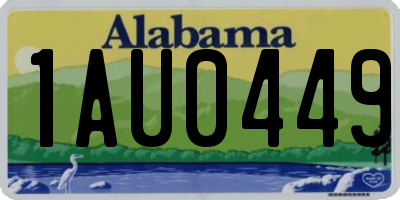 AL license plate 1AU0449