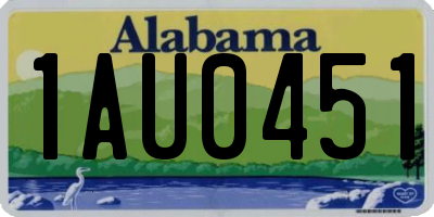 AL license plate 1AU0451