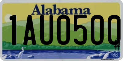 AL license plate 1AU0500