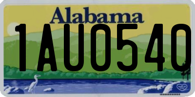 AL license plate 1AU0540