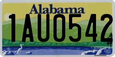 AL license plate 1AU0542