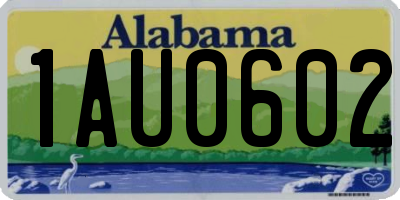AL license plate 1AU0602