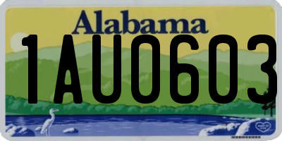 AL license plate 1AU0603