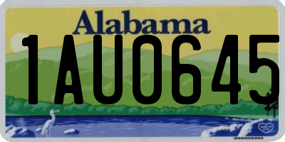 AL license plate 1AU0645