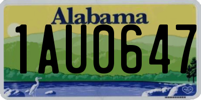 AL license plate 1AU0647