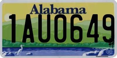 AL license plate 1AU0649