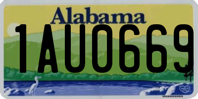 AL license plate 1AU0669