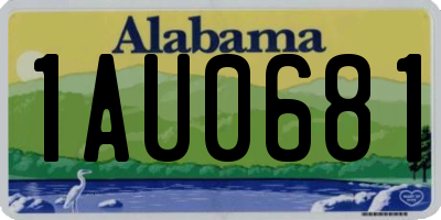 AL license plate 1AU0681