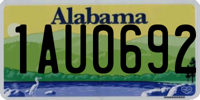 AL license plate 1AU0692