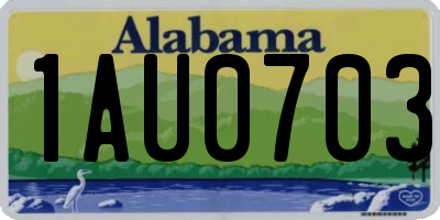 AL license plate 1AU0703