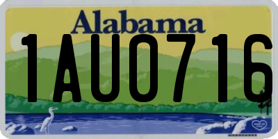 AL license plate 1AU0716