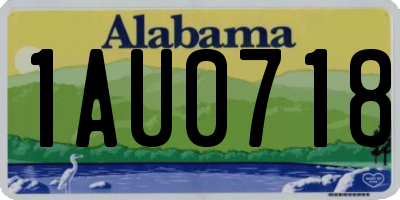 AL license plate 1AU0718