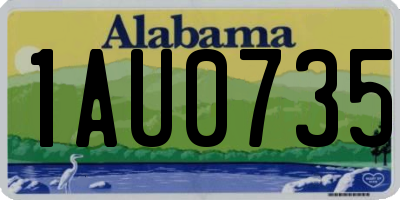 AL license plate 1AU0735