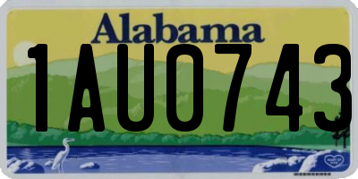 AL license plate 1AU0743