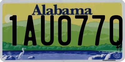 AL license plate 1AU0770