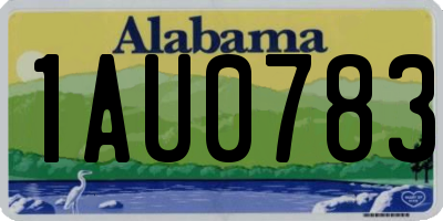 AL license plate 1AU0783
