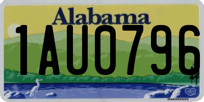 AL license plate 1AU0796