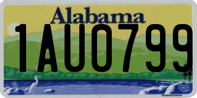 AL license plate 1AU0799