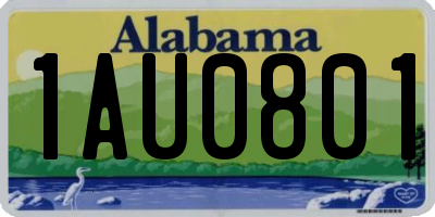 AL license plate 1AU0801