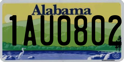 AL license plate 1AU0802