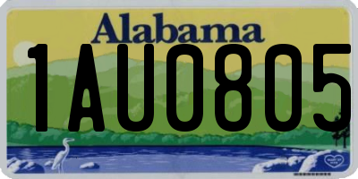 AL license plate 1AU0805