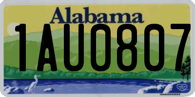 AL license plate 1AU0807