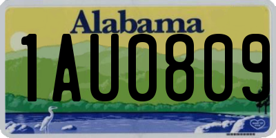 AL license plate 1AU0809