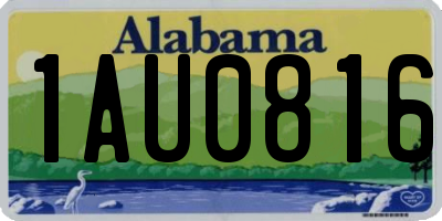 AL license plate 1AU0816