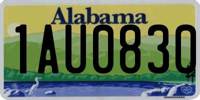 AL license plate 1AU0830
