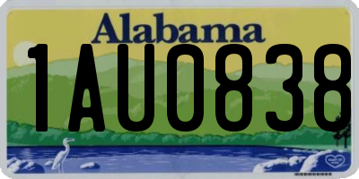 AL license plate 1AU0838