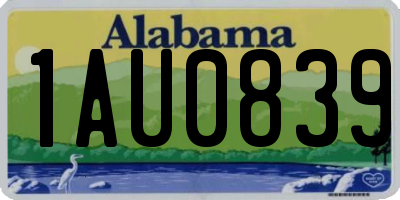 AL license plate 1AU0839