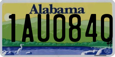 AL license plate 1AU0840