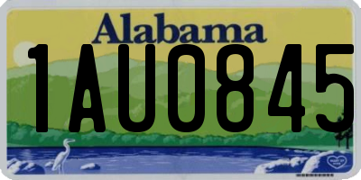 AL license plate 1AU0845