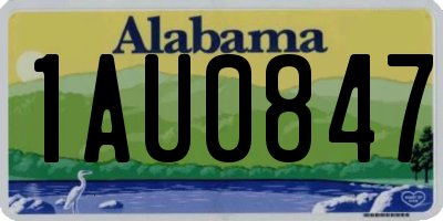 AL license plate 1AU0847