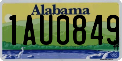 AL license plate 1AU0849