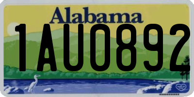 AL license plate 1AU0892